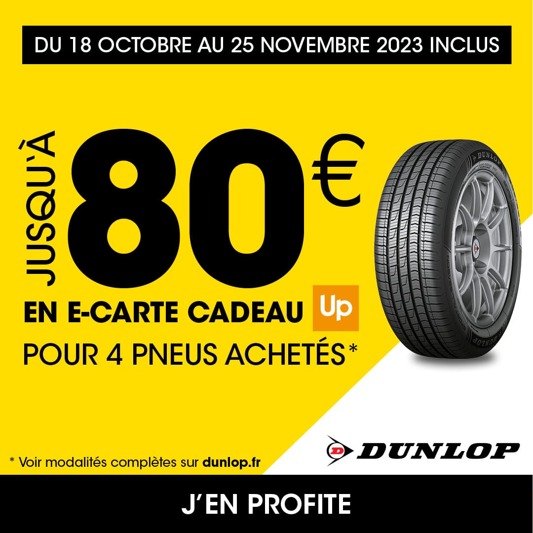 Dunlop : Jusqu'à 80 € remboursés ! chez Ideal pneu